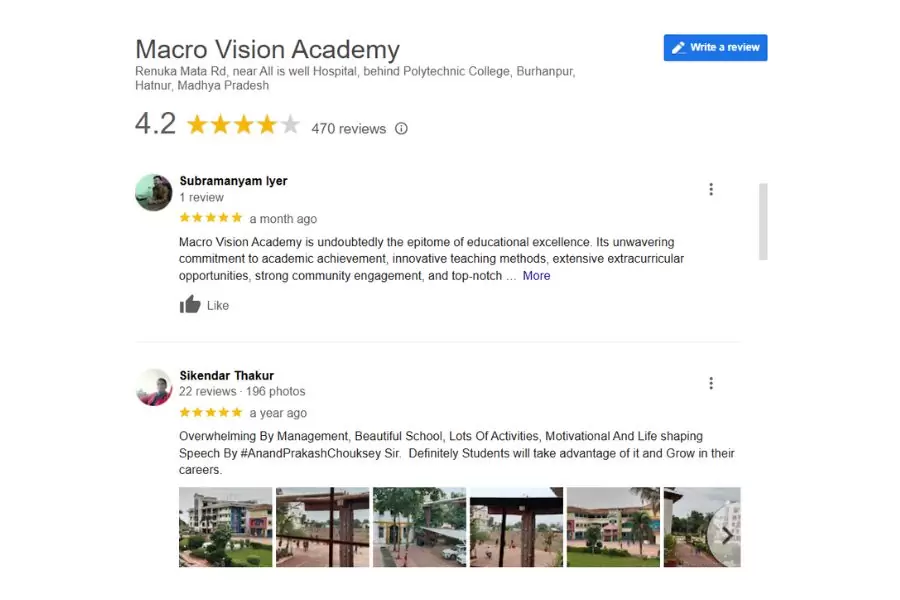 Macro Vision Academy, Burhanpur