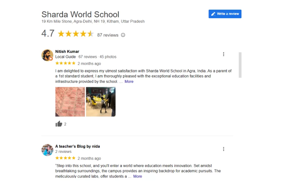 Sharda World School, Agra
